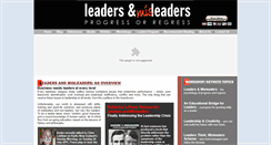 Desktop Screenshot of leadersandmisleaders.biz