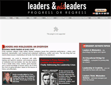 Tablet Screenshot of leadersandmisleaders.biz